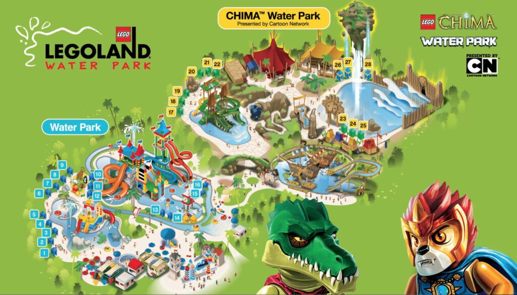 legoland vattenpark karta
